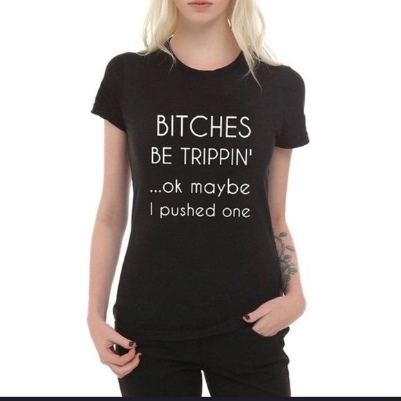 Tops - Be Trippin’ Black T-Shirt